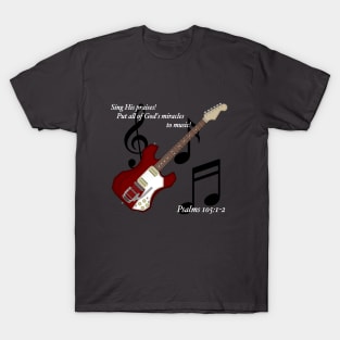 Psalms 105 Guitar T-Shirt